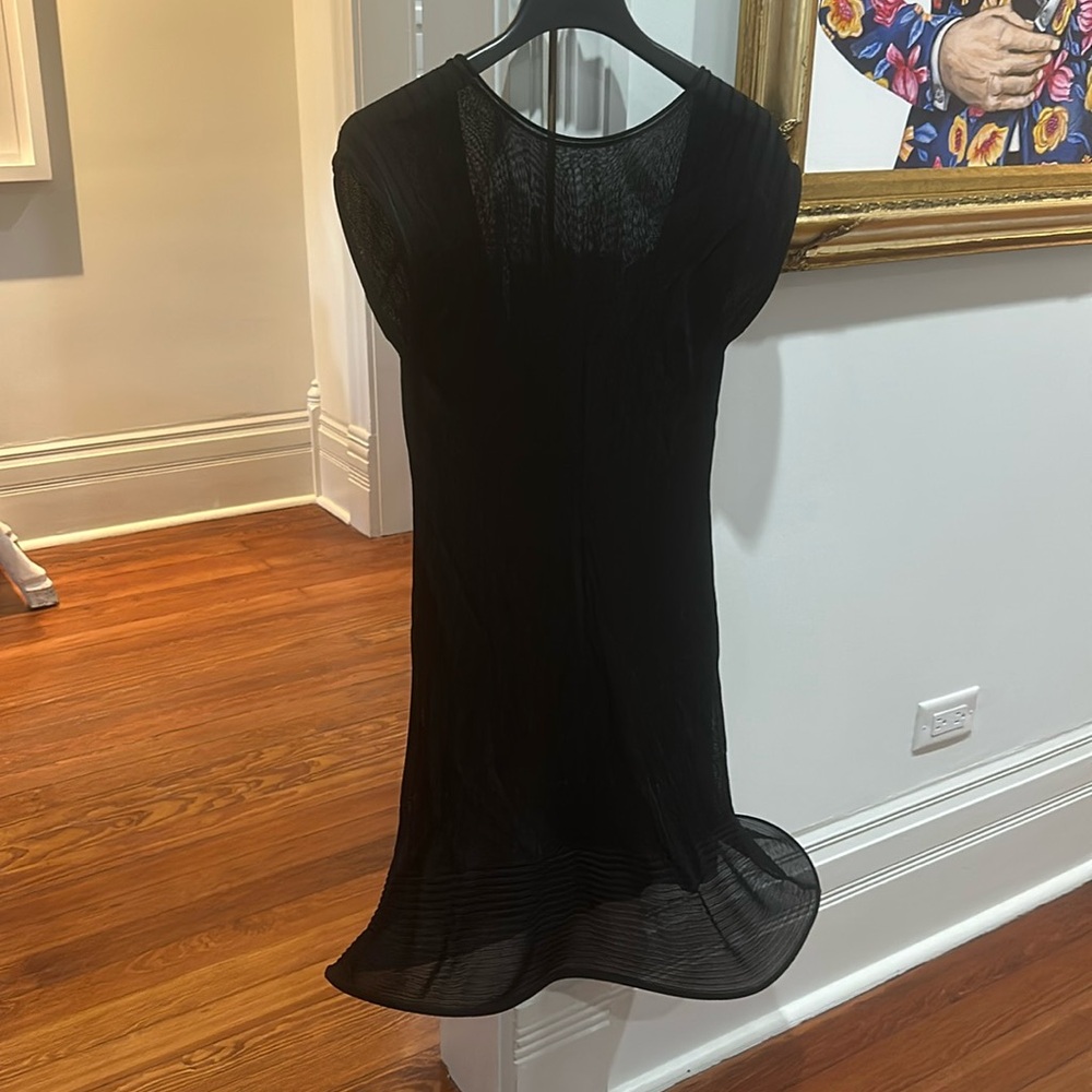 NWT Tory Burch Knit Dress Spring Runway ‘24 black with hoop skirt detail